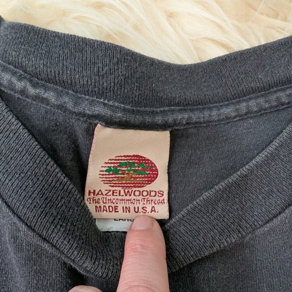 Vtg Western Cowboy Boots And Hat Wrap Around Print T Single Stitch T Shirt Sz - Picture 4 of 9